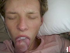 Teenage stud Danny Shine empties mature Creep's balls in POV