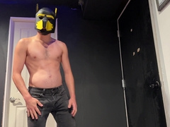 Pup Peeing in Rubber