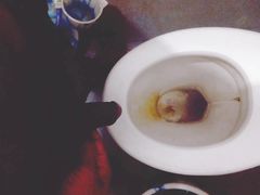 Indian Chennai tamil guy pissing in toilet black dick