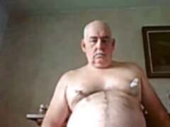 grandfather stroke on web cam