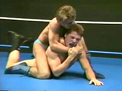 super hot youthfull wrestler predominates larger one