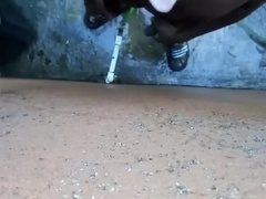 Nude Douche Outdoors in Jamaica