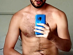 Jerking in front of the mirror