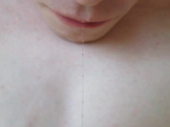 Creamy close-up cum swallowing with slo-mo! 5