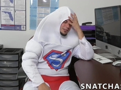 Office costume party turns into interracial fuck fest