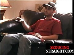Straight jock gets his hairy dick sucked and tugged by DILF