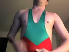 Slutty in a Taut Wrestling Singlet