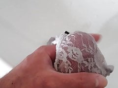 Masturbate with AirBnb owner clean panty while she's at work