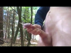 Huge Cock Public Cum in Forest 2