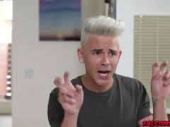 Andy gags and tongues on Max additional yam-sized chisel (Andy Taylor)