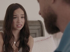 Submissive teen girl loves that her stepdad is so hung