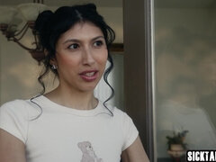 Delivery guy nailed lonely Hispanic teenage