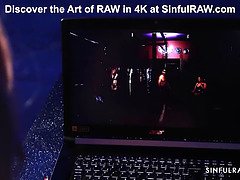 Passionate play with George Uhl and Shalina Devine ends with a big tit charge