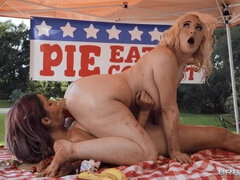 Culo, Chica, Rubia, Loco, Besar, Lesbiana, Lamidas, Pervertido