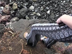 浴室, 露出狂, オーガズム, アウトドア, 小柄, オッパイの, のぞき, 濡れ