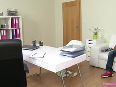 Amateur, Blowjob, Facial, German, Handjob, Milf, Office, Pov