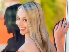 Blondine, Blasen, Fingern, Küssen, Rasiert, Dürr, Jungendliche (18+), Titten