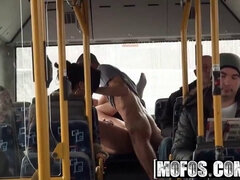 Lindsey Olsen gets her tight ass drilled on public bus - Mofos