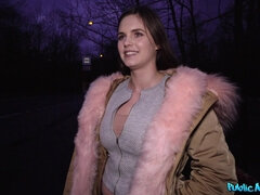 Public Outdoor Hardcore with Brunette Student With Big Natural Boobs - Nick Ross