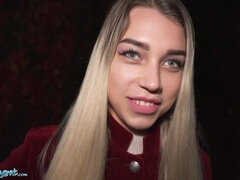 Blond, Pijpbeurt, Hondjeshouding, Exam, Orgasme, Buiten, Realiteit, Geschoren