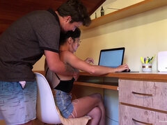 Interrupting my girlfriend for sex while she works