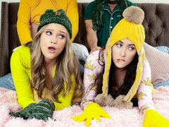 18 ans, Gros cul, Sucer une bite, Couple, Fille, Le plan cul à quatre, Seins naturels, Nénés