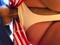 Amateur, Bus, Lingerie, De plein air, Culottes ou slips, Chatte, Jupe, Sous la jupe