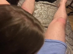 Amateur, Belle grosse femme bgf, Sucer une bite, Brunette brune, Tir de sperme, Naturelle, Seins naturels, Nénés