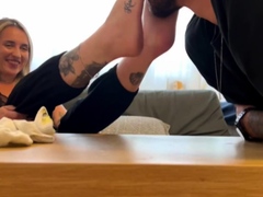 Leie, Blondine, Stiefel, Füsse, Fetisch, Fußfetisch