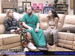 Doctor Tampa explores electrifying medical fetish reality with deep throat and exam