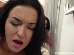 Delightful Czech amoral sluts thrilling porn movie