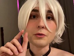 Sissy femboy shows his feet and mouth to you Vore Giantess Roleplay
