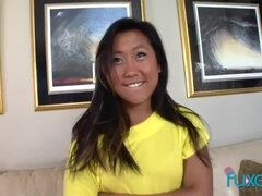 18, アジア人, イく瞬間, チン, 天然, 自然山雀, ラフ, フェラする