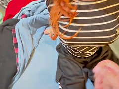 Tussi, Grosse titten, Blondine, Spermaladung, Handjob, Milf, Milch, Titten