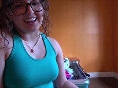 Leie, Grosse titten, Bruder, Braunhaarige, Vollbusig, Spermaladung, Aufs gesicht abspritzen, Hardcore