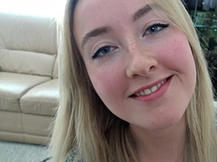 Rubia, Corridas, Europeo, Sexo duro, Estrella porno, Pov, Seducido, Afeitado