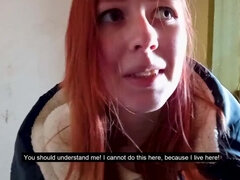 Leie, Grosser arsch, Blasen, Sperma im mund, Im freien, Pov, Realität, Rotschopf