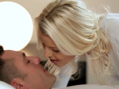 Blonde, Blowjob, Facial, Foot fetish