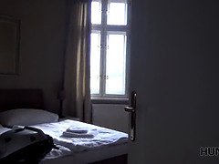 Jocelyne Z gets paid for a Czech POV fuck with a hot brunette in Prague