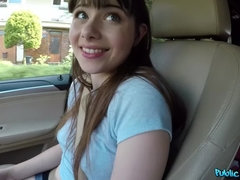 Mamada, Coche, Estilo perrito, Francés, Al aire libre, Pov, Público, Tetas