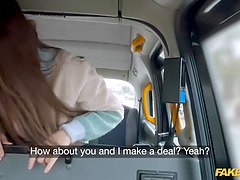Zeynep Rossa, the Czech college girl, gives a blowjob and takes it in the car in public