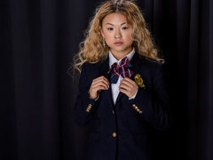 Asiatique, Cul, Blonde, Queue, Embrassement, Pov, Adolescente, Nénés