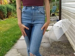 Jeans, Masturbación, Pequeña, Zapatos
