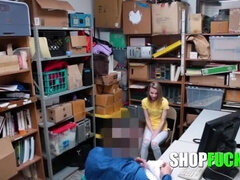 Security Guard Dominates Scared Skinny Teen in Rough Fuck Session