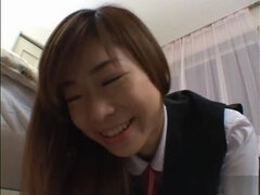 Ami Hinata sweet Asian schoolgirl enjoys cock