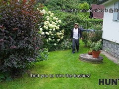 Blondine, Gehörnter ehemann, Hardcore, Hd, Im freien, Zopf, Pov, Titten