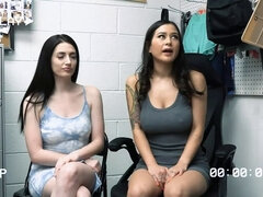 Demi Hawks dominates security officer with her tiny body & tight pussy