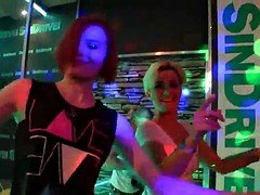 Gruppe, Lesbisch, Masturbation, Party, Öffentlich