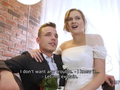Young bride gets plowed by rich dude on her wedding day in this stunning reality clip