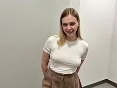 Blonde, Couple, Flashing, Hardcore, Pov, Public, Russian, Whore